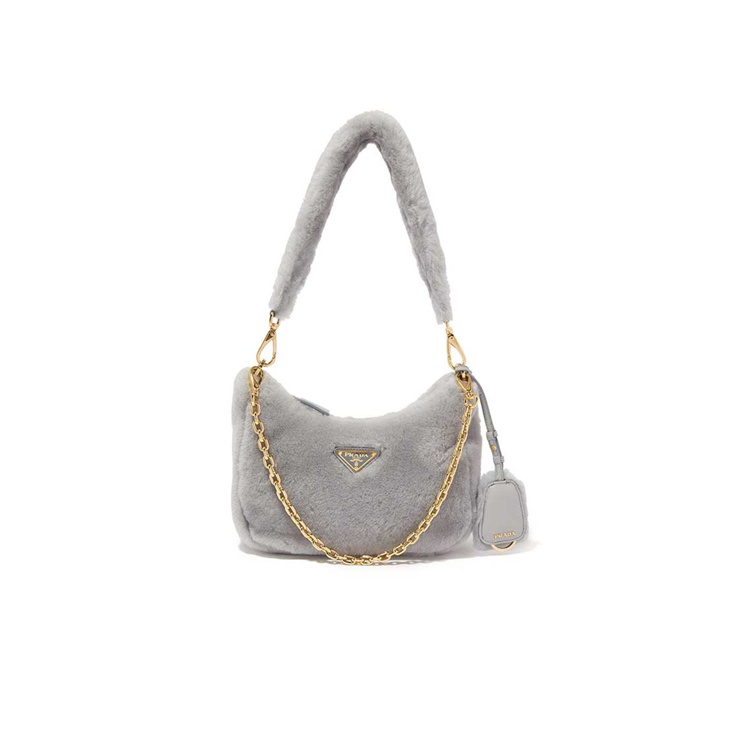 Pra*a mini shoulder bag in sheepskin 1bc204 (22*18*6cm)